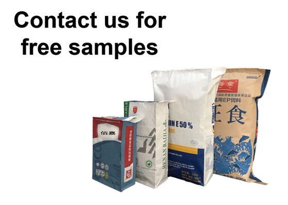 мешок бумаги Крафт стены 20кг изготовленный на заказ Мулти для материала порошка