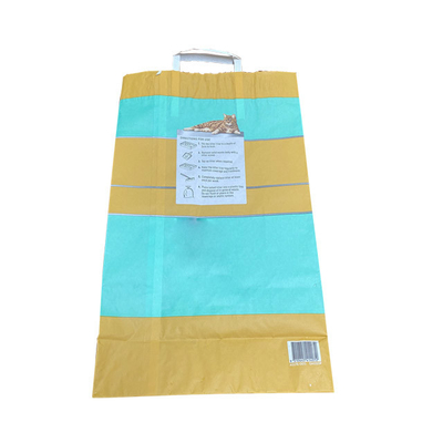 упаковка бумаги 6L 10L 12L Kraft кладет изготовленные на заказ бумажные сумки в мешки сора кота