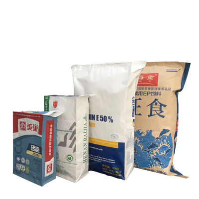 Промышленные многостенные Kraft Paper Bags / Sack 20KG Производитель для сухих продуктов для перемещения