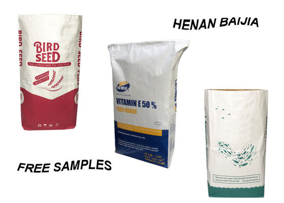 Покрытие 25Kg 50Kg квадрата бумажного мешка Kraft PE строительной промышленности нижнее водоустойчивое