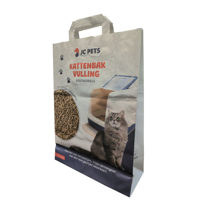 Подгонянные бумажные мешки Kraft для кота меньший корм для животных