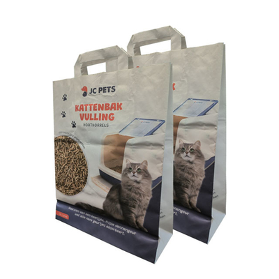 бумажные мешки 5kg 10kg Kraft для кота меньший размер подгонянный кормом для животных