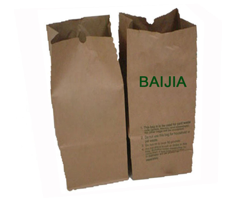 Влагостойкое бумажных мешков лужайки 30 галлонов Compostable с изготовленным на заказ логотипом