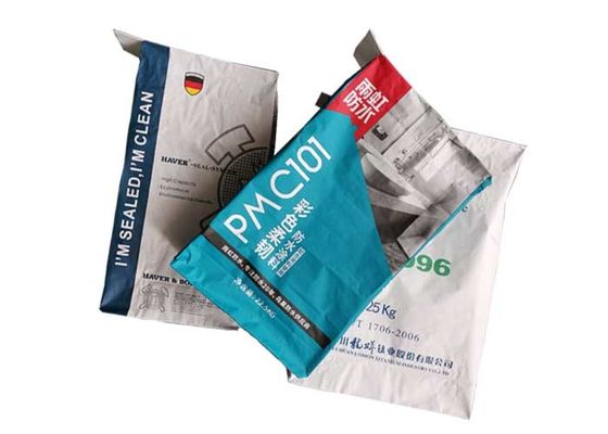 3 Плы 25кг 50кг наклеил бумажные мешки дна блока бумажных мешков Мултивалл клапана прочные