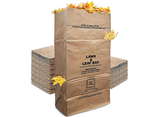 бумажные мешки лужайки 4ply Kraft большие для сумок лужайки и выжимк макулатуры двора