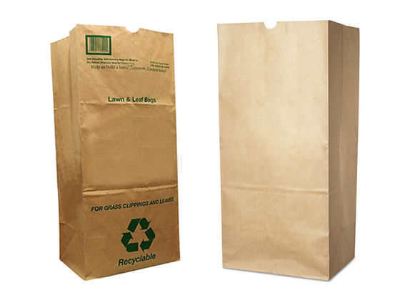 отход двора 30 галлонов 110L бумажный кладет Biodegradable бумажные мешки в мешки лужайки