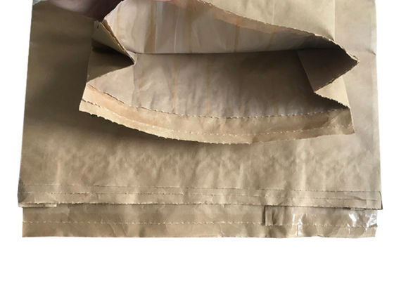 Бумажные мешки 25KG Multiwall Kraft сжимают нижний для упаковки материала порошка