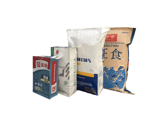 печать 3 логотипа 25kg 50kg курсирует мешок клапана бумаги Kraft бумажных мешков Multiwall Kraft