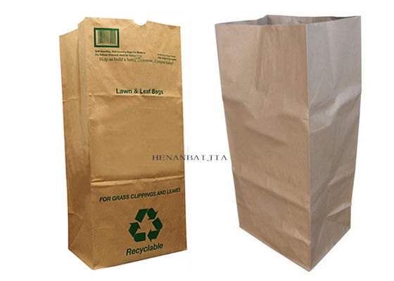 Сумки отброса Biodegradable погани выжимк бумажного мешка лужайки сада травы лист Брауна ненужные