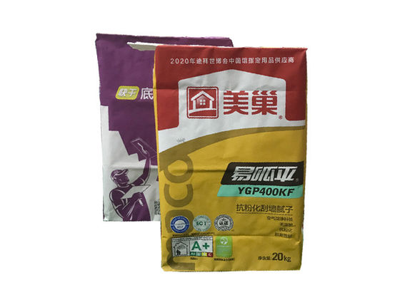 бумажные мешки клапана 20kg 25kg для упаковывая порошка материального Multiwall белого