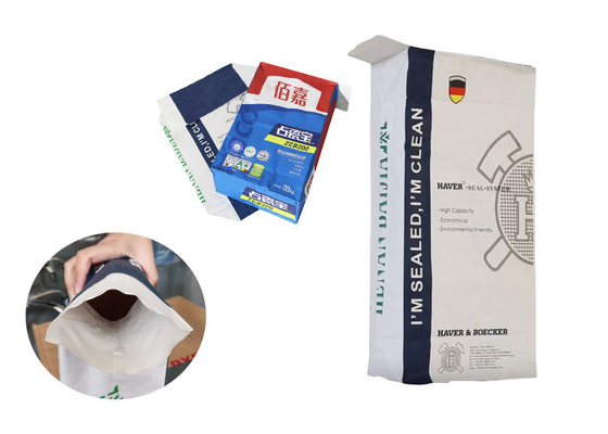 Logo Custom Printing Food Material Tea Powder Multiwall Paper Bags With PE Film Or Liner