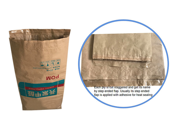 Flexo печатая бумажные мешки 25kg 20kg Multiwall Kraft засахаривает упаковывая бумажный мешок