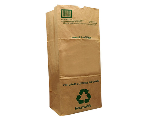 Изготовленные на заказ бумажные мешки Браун Biodegradable Flexo лужайки Multiwall печатают бумажные сумки выжимк