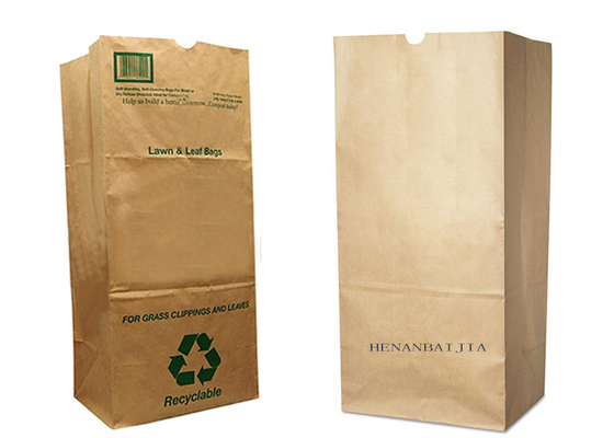 Изготовленные на заказ бумажные мешки Браун Biodegradable Flexo лужайки Multiwall печатают бумажные сумки выжимк