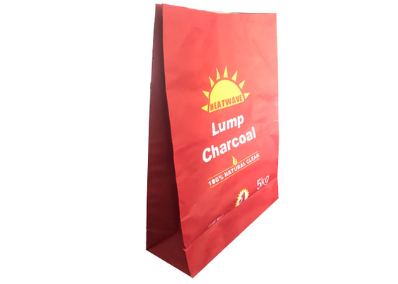 Зашитые открытые сумки угля барбекю 5kg емкости бумажных мешков Multiwall Kraft