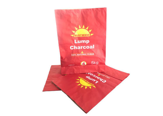 Подгонянный бумажный мешок Kraft для брикета опилк твердой древесины угля БАРБЕКЮ подстрекателя