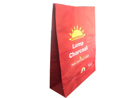 Подгонянный бумажный мешок Kraft для брикета опилк твердой древесины угля БАРБЕКЮ подстрекателя